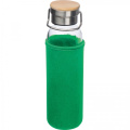 Stiklinis butelis su įmaute 600 ml RAMONA, žalia