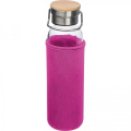 Stiklinis butelis su įmaute 600 ml RAMONA, rožinė