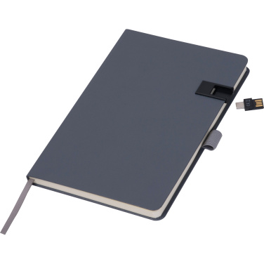 Linijuotas užrašų knygutė su 16 GB USB atmintine FRANCESCO, gaminio vaizdas
