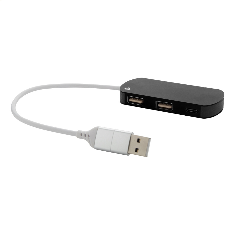 Raluhub – USB šakotuvas, juoda, gaminio vaizdas