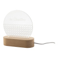 Woodify – LED šviesos trofėjus, penkiakampis, skaidrus