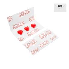 3 širdelių vokas