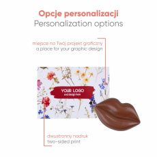 Reklaminė kortelė – šokoladinės lūpos