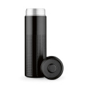 Perfora butelis perdirbtas nerūdijantysis plienas 540 ml. Dvigubos sienelės ir nepralaidus., Juoda