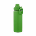 Salween butelis perdirbtas nerūdijantysis plienas 560 ml. Dviguba sienelė ir dvigubas dangtelis. Rankena., Žalia