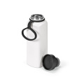 Uralo butelis perdirbtas nerūdijantysis plienas 820 ml. Dvigubos sienelės ir nepralaidus dangtelis, 360° pasukamas., Juoda