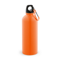 Drava butelis perdirbtas nerūdijantysis plienas 530 ml. Vienasienis ir nepralaidus. Karabinas ant dangtelio., Oranžinė
