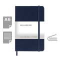 MOLESKINE užrašų knygelė, maždaug A6 formato, tamsiai mėlyna