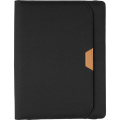 Konferencijų aplankas, maždaug A4 formato, RPET, juoda