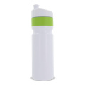 Sportinis butelis su krašteliu 750 ml, balta / šviesiai žalia