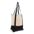Pirkinių krepšys OEKO-TEX® medvilnė 140g/m² 40x10x35 cm, juoda