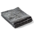 Kosta Linnewafveri Fleece Plaid Jaquard 130x170 cm, tamsiai pilka