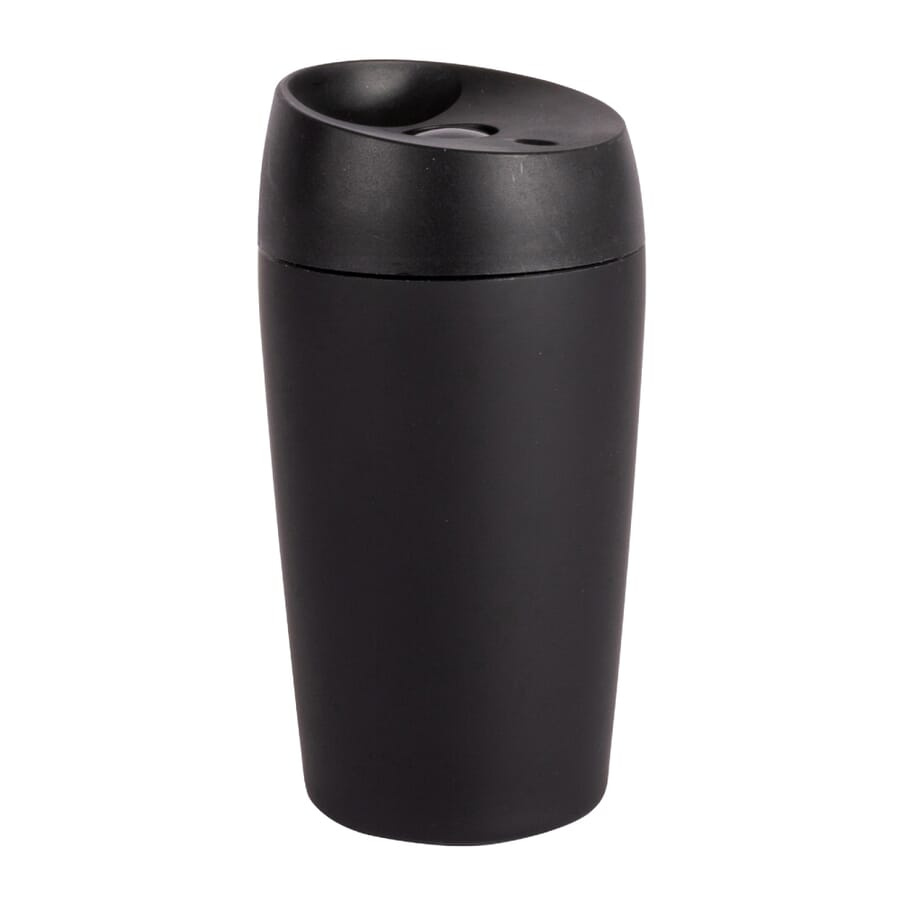 „Sagaform Loke“ kelioninis puodelis su gumuota apdaila, 240 ml, juoda, gaminio vaizdas (1)
