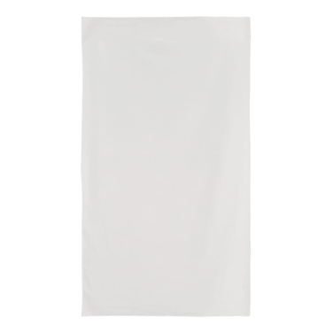Greitai džiūstantis rankšluostis R-PET 100 x 180 cm sublimacinis, balta / Pilka, gaminio vaizdas (4)