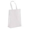 R-PET nešiojimo krepšys laminuotas neaustinis 30 x 12 x 40 cm 105 g/m², balta