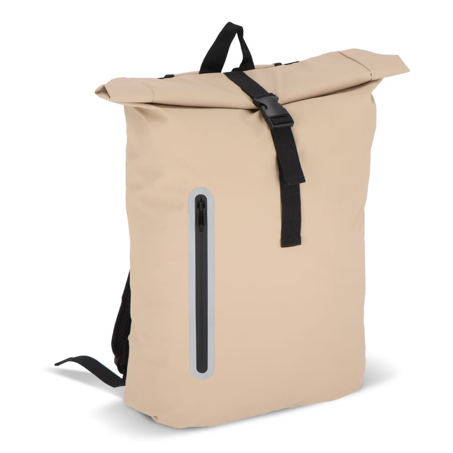 PU paltas R-PET 600D susukamas kuprinė 20L, ekru, gaminio vaizdas (1)