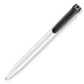Rutulinis rašiklis IProtect kietos spalvos, balta / Juoda