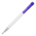 Rutulinis rašiklis Ingeo TM Pen Clear permatomas, ekru / Violetinė