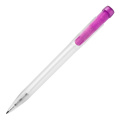 Rutulinis rašiklis Ingeo TM Pen Clear permatomas, ekru / Rožinė