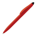 Rutulinis rašiklis Touch stylus kietos spalvos, raudona / Juoda