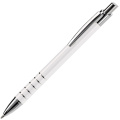 Talagante aliuminio rutulinis rašiklis su 5 žiedais, balta