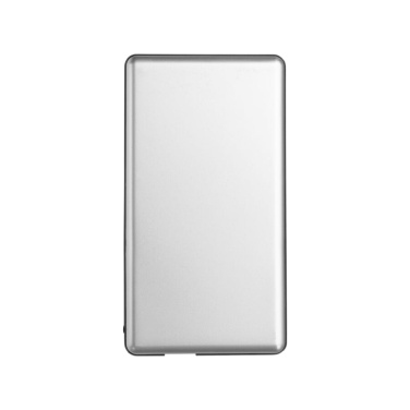 Šviečiantis logotipas su išorine baterija, 4000 mAh, sidabrinė / juoda, gaminio vaizdas (4)