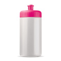 Sportinis butelis klasikinis 500 ml, balta / Rožinė