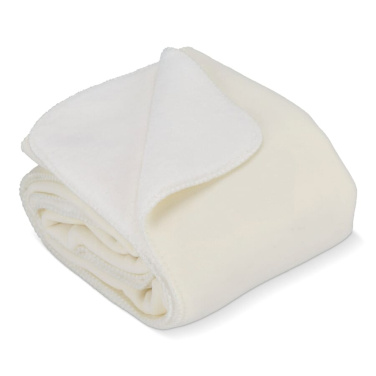 Šerpų vilnos antklodė OEKO-TEX® sublimacija 130 x 170 cm 510 g/m², balta, gaminio vaizdas (2)