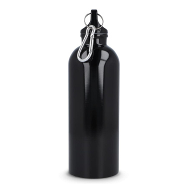 Perdirbto nerūdijančio plieno viensienis butelis, 500 ml, juoda, gaminio vaizdas (2)