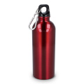 Perdirbto nerūdijančio plieno viensienis butelis, 500 ml, raudona