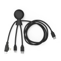 „Xoopar Mr. Bio Long“ daugiafunkcis USB-C kabelis, 1 metras, juoda