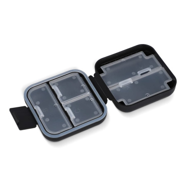 Kompaktiška tablečių dėžutė, juoda, gaminio vaizdas (4)