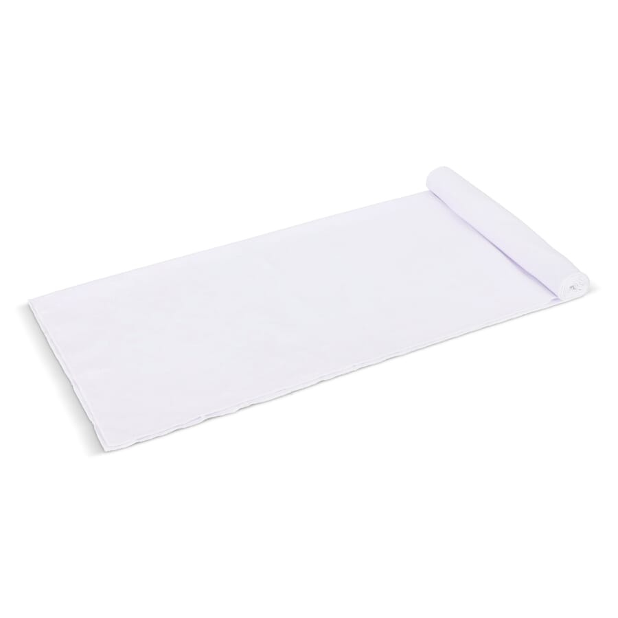 Greitai džiūstantis rankšluostis 50x100 cm (200g/m²) sublimacinis, balta, gaminio vaizdas (1)
