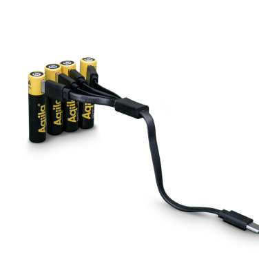 Aqiila įkraunamos USB-C baterijos AAA 600mAh 4 p, juoda, gaminio vaizdas (2)