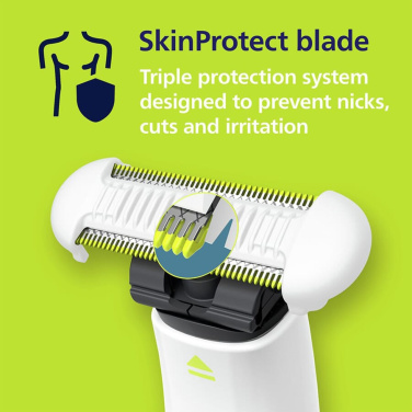 „Philips OneBlade“ intymios srities skustuvas ir žoliapjovė, balta, gaminio vaizdas (4)