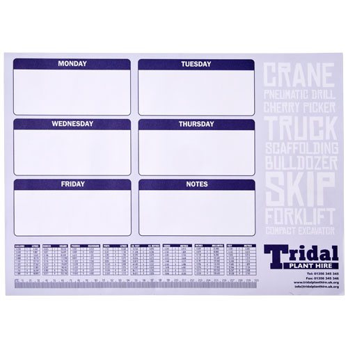 Desk-Mate® A2 bloknotas, Baltas, gaminio vaizdas (1)