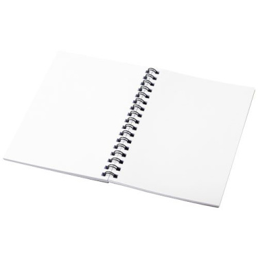 Desk-Mate® spiralinis A6 nešiojamojo kompiuterio PP viršelis, Balta / vientisa juoda, gaminio vaizdas (3)