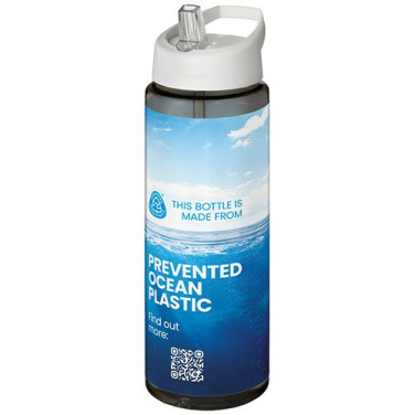 H2O Active® Eco Vibe 850 ml sportinis buteliukas su snapeliu su dangteliu , Medžio anglis / balta, gaminio vaizdas (3)