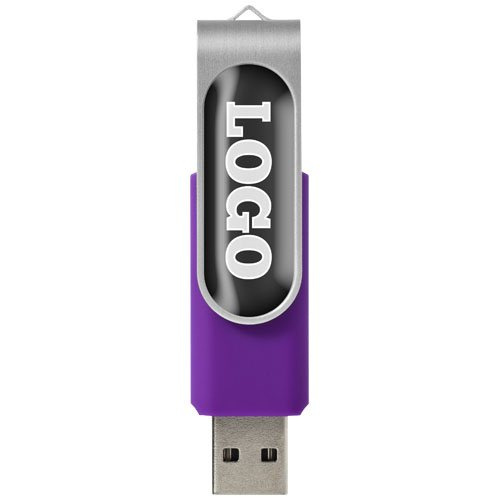 Rotate USB atmintinė su iškiliu lipduku – violetinė, 32GB, gaminio vaizdas (1)