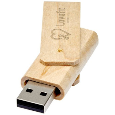 Rotate USB atmintinė medinį USB – Šviesiai rudos spalvos, 32GB, gaminio vaizdas, Šviesiai ruda (3)