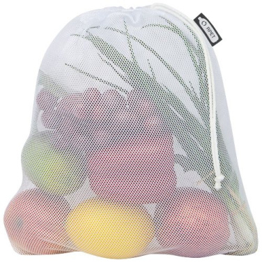 Perdirbto poliesterio bakalėjos krepšys 25x32 cm – balta, gaminio vaizdas (3)