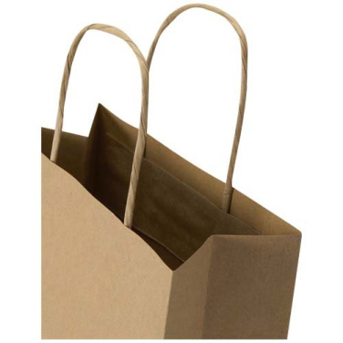 Kraft 120 g/m2 popierinis maišelis susuktomis rankenomis - 18 x 9 x 23 cm – Kraft ruda, gaminio vaizdas (2)
