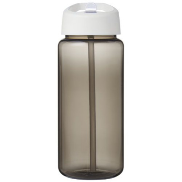 H2O Active® Octave Tritan™ 600 ml sportinis buteliukas su snapelio dangteliu, Antracito / balta, gaminio vaizdas, Medžio anglis / balta (1)