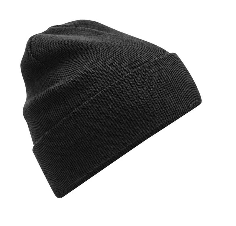 Originali ekologiškos medvilnės kepurė su rankogaliais, spalva: juoda - Beechfield (1)