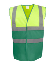 Dvispalvė gero matomumo liemenė, Fluorescencinė geltona/žalia