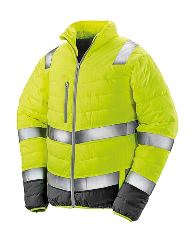 Minkšta paminkštinta apsauginė striukė, spalva: fluorescencinė geltona/pilka – Result Safe-Guard (1)