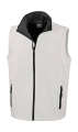 Vyriškas spausdinamas Softshell kūno šildytuvas, spalva: balta/juoda, Balta/juoda