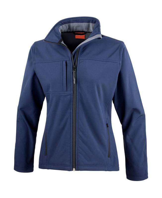 Moteriška klasikinė softshell striukė, spalva: tamsiai mėlyna – Result Recycled (1)