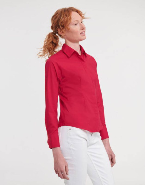 Moteriški ilgo ilgio aptempti poplininiai marškiniai, spalva: prancūziška tamsiai mėlyna – Russell Collection, Prancūzijos karinis jūrų laivynas (3)