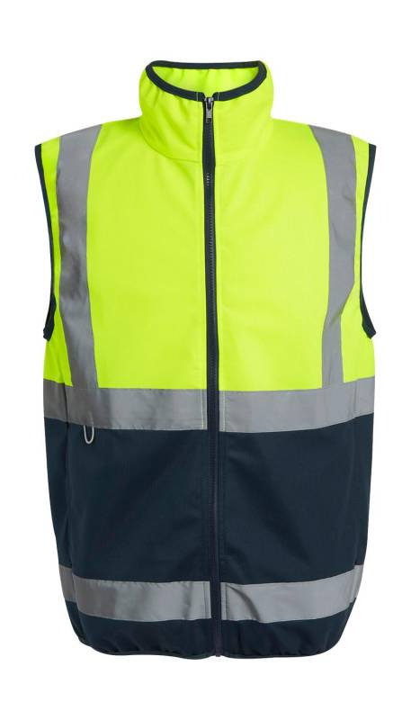 Pro gerai matoma liemenė su pilnu užtrauktuku, spalva: geltona/tamsiai mėlyna – Regatta High Visibility (1)